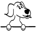 a cartoon image of a dog